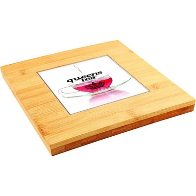 Ceramic Bamboo Tile Trivet - 7.25" x 7.25" x 5/8"