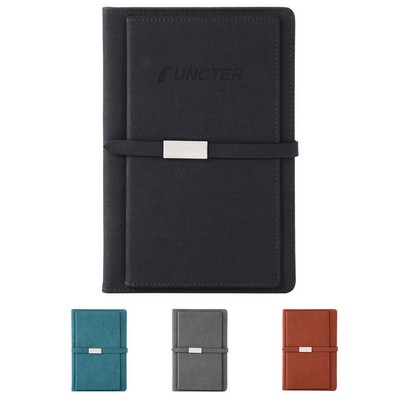 Business Notebook A5 PU Leather Notepad With Pen Loop With Magnetic Closure