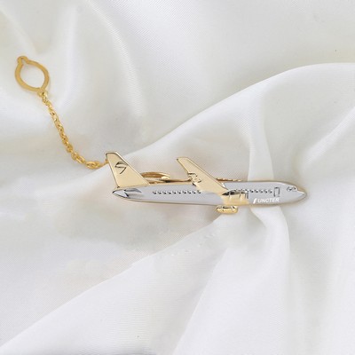 Metal AirPlane Tie Clip Tie Bar for Men