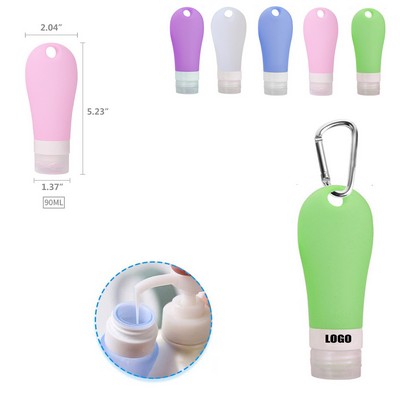 90ml Silicone Travel Bottle With Carabiner