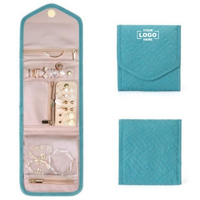 Foldable Travel Jewelry Organizer Roll