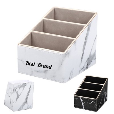 Marble-Patterned Leather Storage Rack