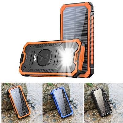 Wireless Solar Power Bank with Fast Charging