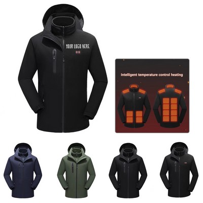 Detachable Hood Heated Jacket