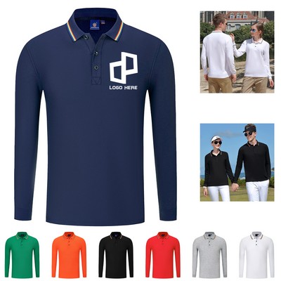 Men Long Sleeve Polo Shirt