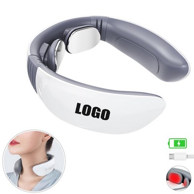 Rechargeable Neck Massager with Heat Therapy and Magnetic Electrode Pads