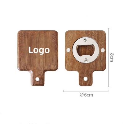 Wood Beer Opener Bamboo Refrigerator Magnet Magnetic Bottle Openers Kitchen Tools