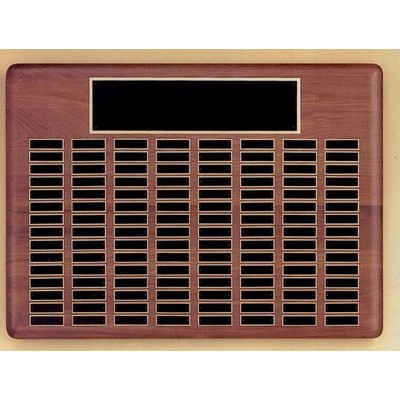 Roster Series Walnut Plaque w/ 80 Individual Black Brass Plates (22"x30")