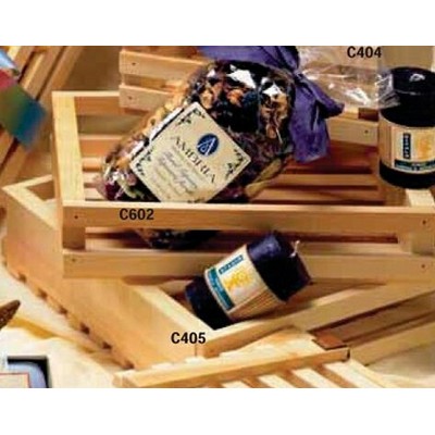 Wooden Slatted Gift Basket Crate (11"x13 1/2"x2 1/2")