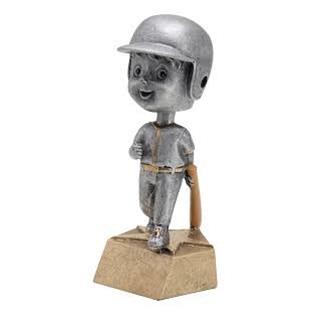 Resin Male Baseball Bobble Head (6")