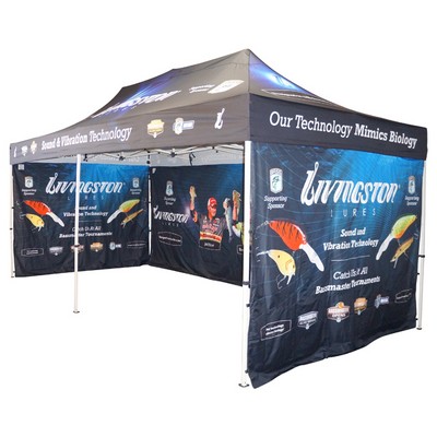 Pop Up Canopy w/Aluminum Frame & Full Sublimation (10'x20')