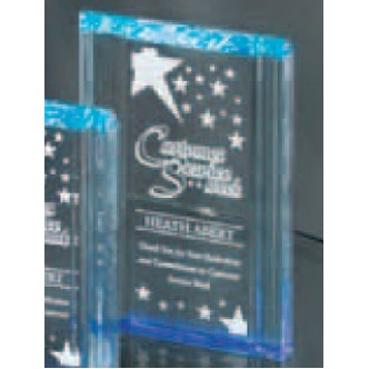 Blue Acrylic Channel Award