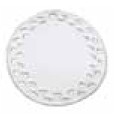 Oval Doily Ceramic Ornament w/ Leaf Trim - 3"