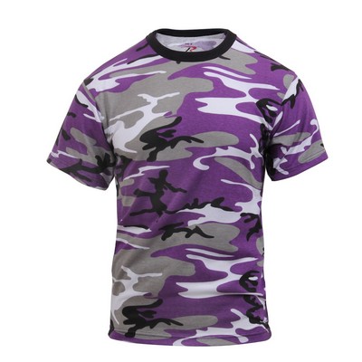 Ultra Violet Purple Camouflage Military T-Shirt (2XL)