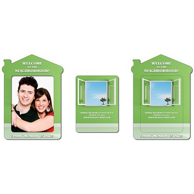 Magnet - House Shape Picture Frame (Approx. 4.3x6) - 25 Mil.