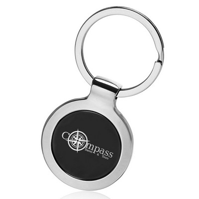 Round Two Tone Metal Key Chains