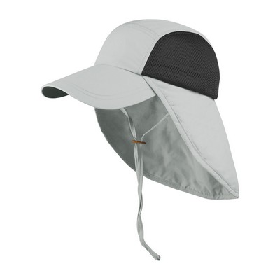 Juniper Taslon UV Cap w/ Flap & Chin Cord