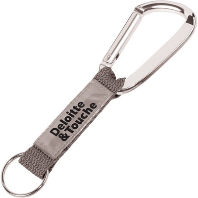 Key Tag Carabiner with Strap and PVC Patch