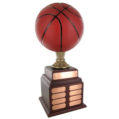 20" Painted Resin Basketball Perpetual Trophy