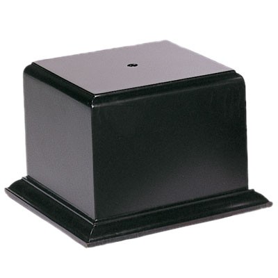 Satin Black Bowl or Cup Platform Base (6" x 6" x 5-1/8")