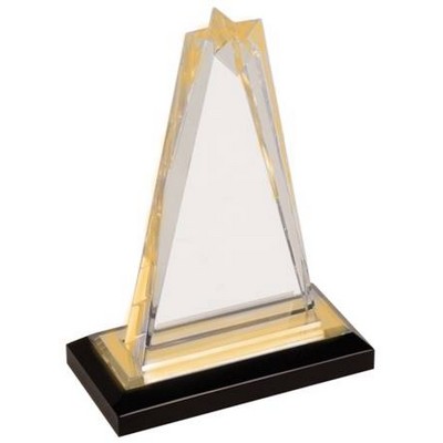 Impress Star Acrylic Award - Gold/Clear - 9" Tall