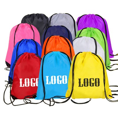 210D Polyester Custom Drawstring Backpack