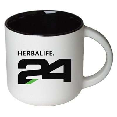 14 Oz. White Sedona Matte Mug w/Gloss Black Interior