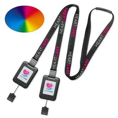 3/8" SlimReel (TM)* Dye-Sub Event Lanyard/Badge Reel System