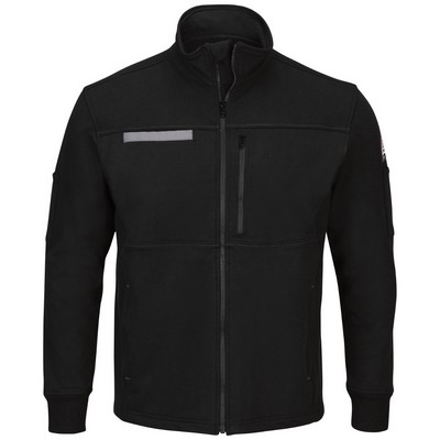 Bulwark® Men's Male Zip Front Fleece Jacket-Cotton/Spandex Blend