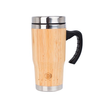 16 Oz. Bamboo Tumbler Mug w/Handle