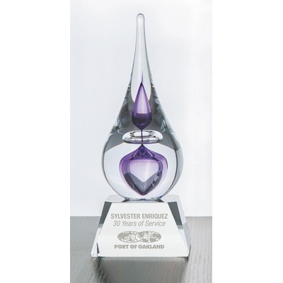 Violet Purple Neptune Teardrop Award