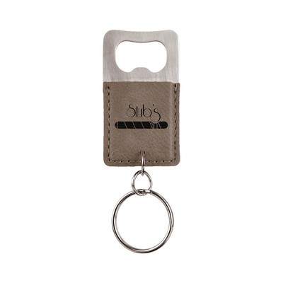 Leatherette Bottle Opener Keychain