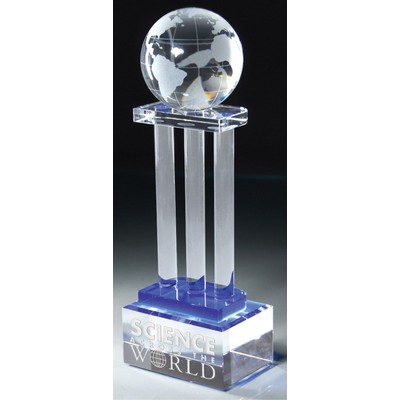 Globe Pillars Optic Crystal Award