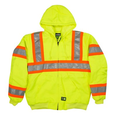 Berne Men's Hi-Vis Type R Class 3 Hooded Active Jacket