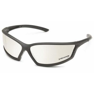 Black Frame, Clear Mirror Lens, 4X4 Safety Glasses