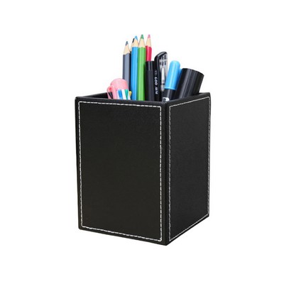 Hot Sale Leather Square Pen Holder