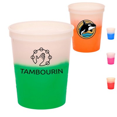 16 oz. Two-Tone Color Changing Stadium Cups BPA Free