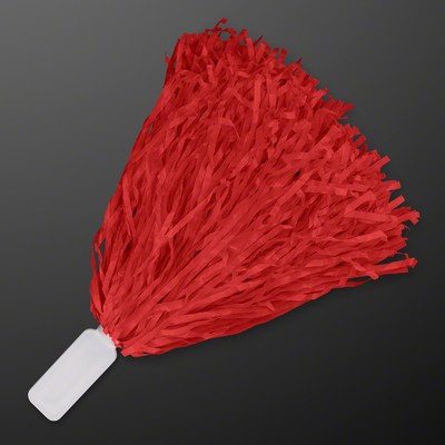 Economy Red Pom Poms (Non-Light Up) - BLANK