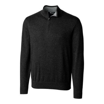 Cutter & Buck Lakemont Tri-Blend Mens Big and Tall Quarter Zip Pullover Sweater