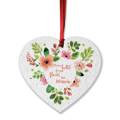 Heart Shaped Seed Paper Product Tag