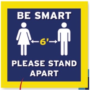 Be Smart Floor Decal (18"x18")