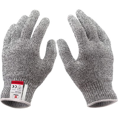 NoCry Cut Resistant Gloves - Ambidextrous, Food Grade, High Performance Level 5 Protection.