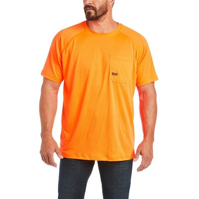 Rebar® Neon Orange/Charcoal Heat Fighter Short Sleeve T-Shirt