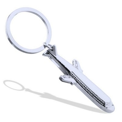 Metal Airliner Plane Keychain