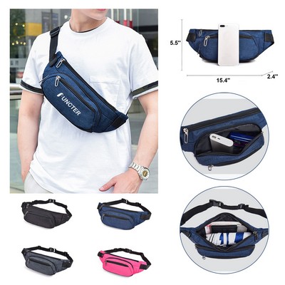 Multi Functional Outdoor Sports Water Resistant Oxford Fanny Pack