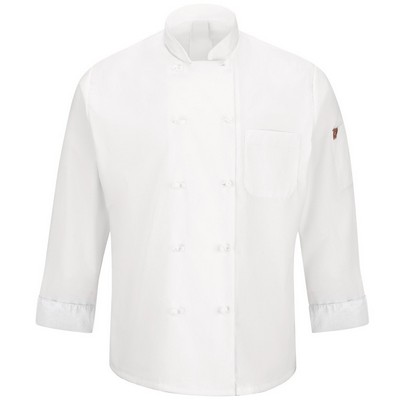 Red Kap Culinary - Men's Ten Knot Button 29.5" Chef Coat with OilBlok + MIMIX™