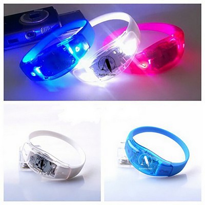 Sound Activated Green LED Stretchy Bangle Bracelets