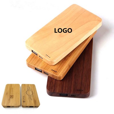 4000 mAh Wooden Power Bank