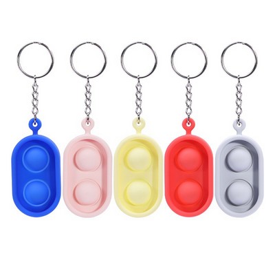 Keychain Fidget Silicone Bubble Decompression Toy