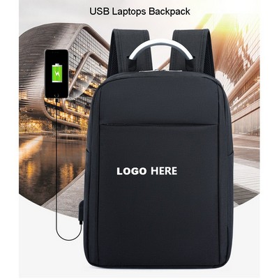 USB Laptops Backpack (15.4"x11.4"x3.9")